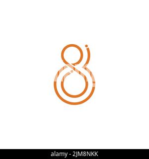 letter sd line circle loop line logo vector Stock Vector