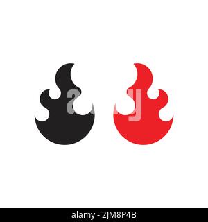 hot smoke fire curves geometric symbol icon vector Stock Vector
