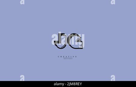 Alphabet letters Initials Monogram logo JG GJ J G Stock Vector