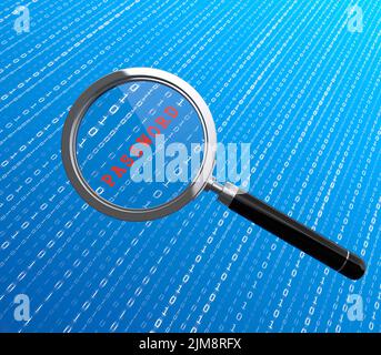 Password searching Stock Photo