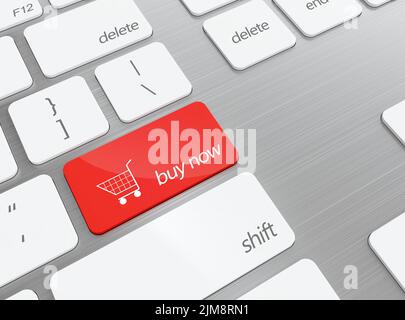 Shopping button Stock Photo