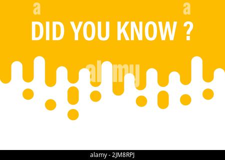 Did you know yellow mustard rounded lines halftone transition with copy space for text for business, marketing, flyers, banners, presentations, and po Stock Vector