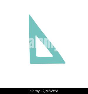 Ilustration ruler of blue color on a white background Stock Vector