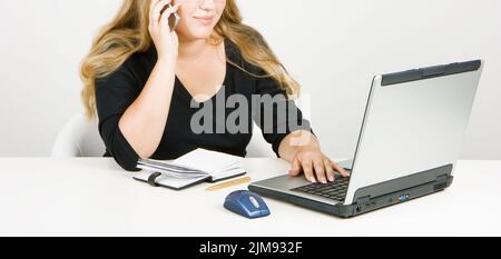 Blonde in office Stock Photo