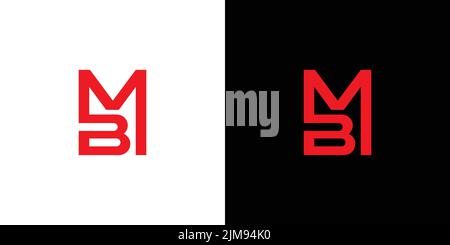 Modern and professional letter MB initials logo design Stock Vector