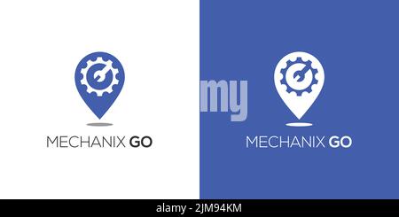 Modern and professional mechanic go logo design 7 Stock Vector