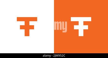 Modern and professional FF letter initials logo design Stock Vector