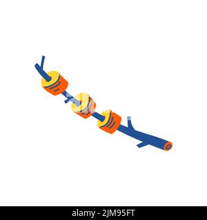 Marshmallows on a stick. Stock Vector