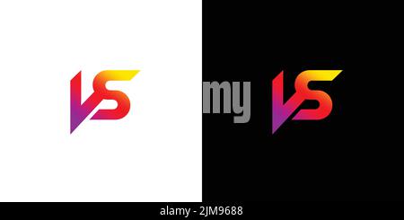 Modern and attractive VS initials logo design Stock Vector