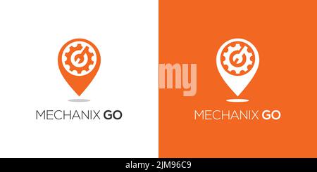 Modern and professional mechanic go logo design 6 Stock Vector