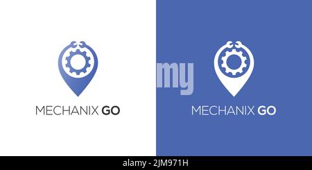 Modern and professional mechanic go logo design 5 Stock Vector
