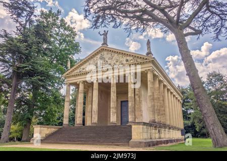 Temple Of Concord and Victory Stowe gardens UK Stock Photo