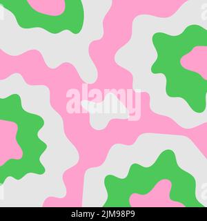 Abstract vector background, acrylic fluid art imitation. Pastel colors, liquid paint. Pink, green and grey colors. Modern template for banner, design Stock Vector
