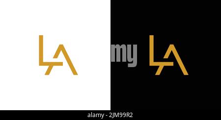Modern and professional letter LA initials logo design Stock Vector