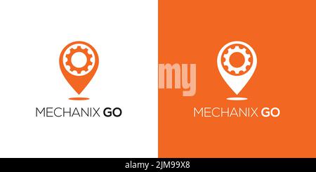 Modern and professional mechanic go logo design 8 Stock Vector