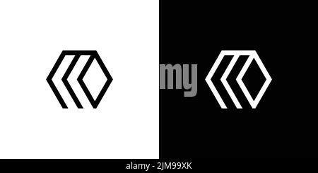 Modern and professional MO letter initial logo design Stock Vector