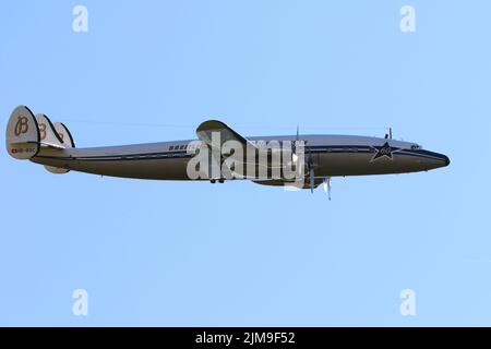 Super Constellation, Super Conny. Approach Stock Photo