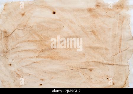 brown splotch stained paper background coffee Stock Photo