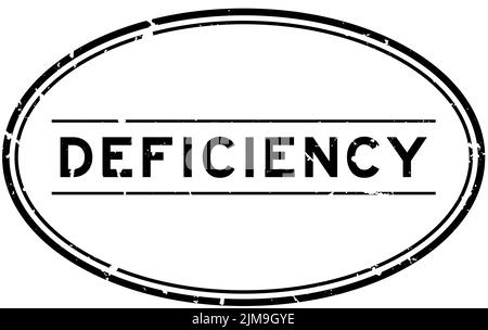 Grunge black deficiency word rubber seal stamp on white background Stock Vector
