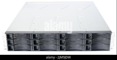 Storage Disk Rack Server Rack mount disk storage system isolated on the white Stock Photo - Alamy