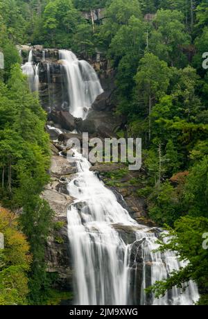 Whitewater Falls in Jocassee Gorge North Carolina Stock Photo