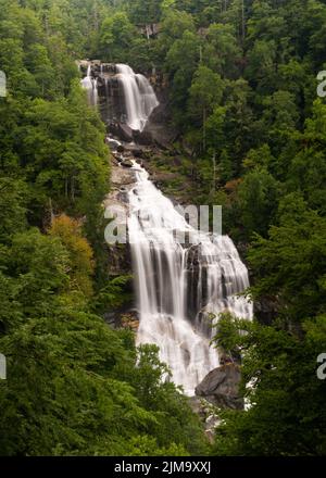 Whitewater Falls in Jocassee Gorge North Carolina Stock Photo