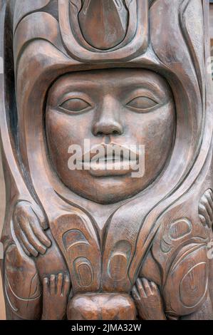 Juneau, Alaska - July 27, 2022: Exterior detail of the Sealaska Heritage Institute. Stock Photo