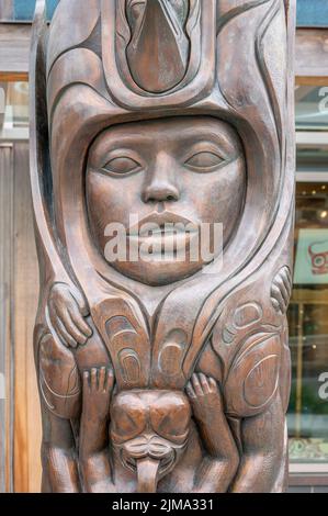 Juneau, Alaska - July 27, 2022: Exterior detail of the Sealaska Heritage Institute. Stock Photo