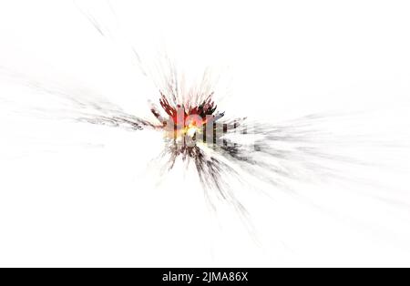 Fractal illustration of combustion on white Stock Photo