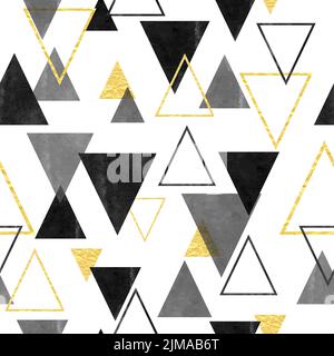 Seamless abstract trendy pattern with triangles. Geometric background. Stock Vector
