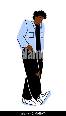 Sad and upset person Stock Vector