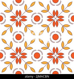 Seamless pattern of simple repeating shapes. Suitable for textiles, wrapping paper, scrapbooking. Vector. Stock Vector