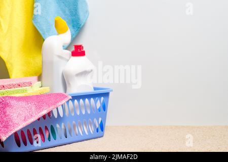 House cleaning products in basket. Stock Photo by ©Denisfilm 188400052