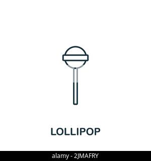 Lollipop icon. Monochrome simple Lollipop icon for templates, web design and infographics Stock Vector