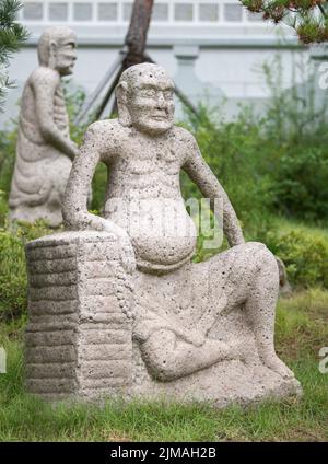 Chungcheongbuk-do, South Korea - August 29, 2016: Guinsa temple in statue, South Korea Stock Photo