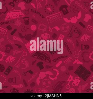 Soccer icons seamless wallpaper Stock Vector