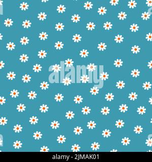 Floral seamless pattern. Plants and flowers cute summer print. Vector illustration Stock Vector