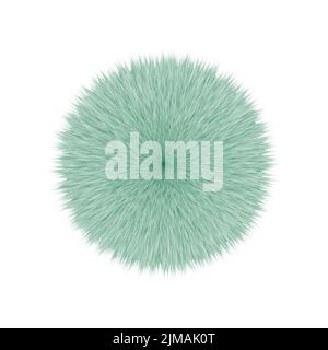 Green Fluffy Vector Hair Ball Stock Photo