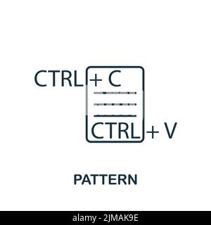 Pattern icon. Monochrome simple Artificial Intelligence icon for templates, web design and infographics Stock Vector