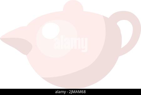 Elegant teapot semi flat color vector object Stock Vector