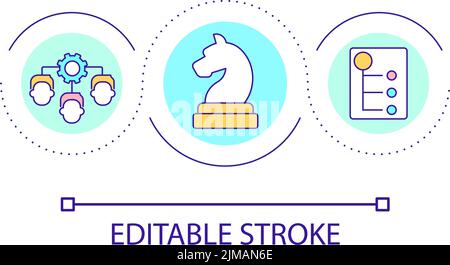 Recruitment strategy loop concept icon Stock Vector