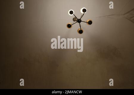 Low angle view of lamp, traditional internal lamp in hotel room Stock Photo