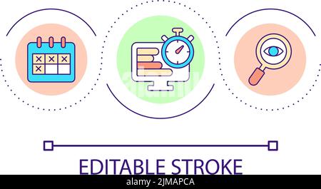 Business time management loop concept icon Stock Vector