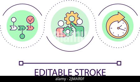 Build development strategy loop concept icon Stock Vector