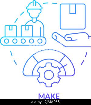 Supply chain management blue gradient concept icon Stock Vector Image ...