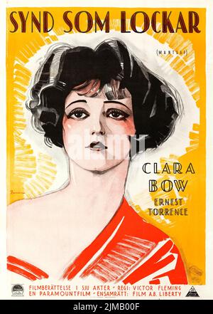 Synd som lockar, Clara Bow - Mantrap (Paramount, 1926). Swedish film poster - Eric Rohman Artwork Stock Photo