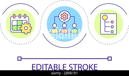 Build comfortable schedule loop concept icon Stock Vector