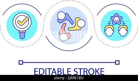 Control employees satisfaction loop concept icon Stock Vector