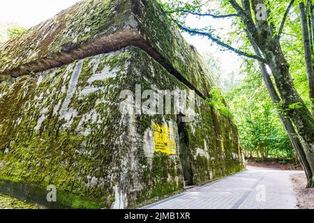 Hermann Goring's bunker in Wolf's Lair. Former war headquarters of Adolf Hitler in Poland Stock Photo