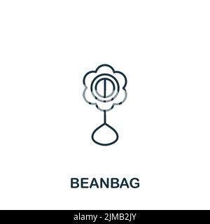 Beanbag icon. Monochrome simple Beanbag icon for templates, web design and infographics Stock Vector